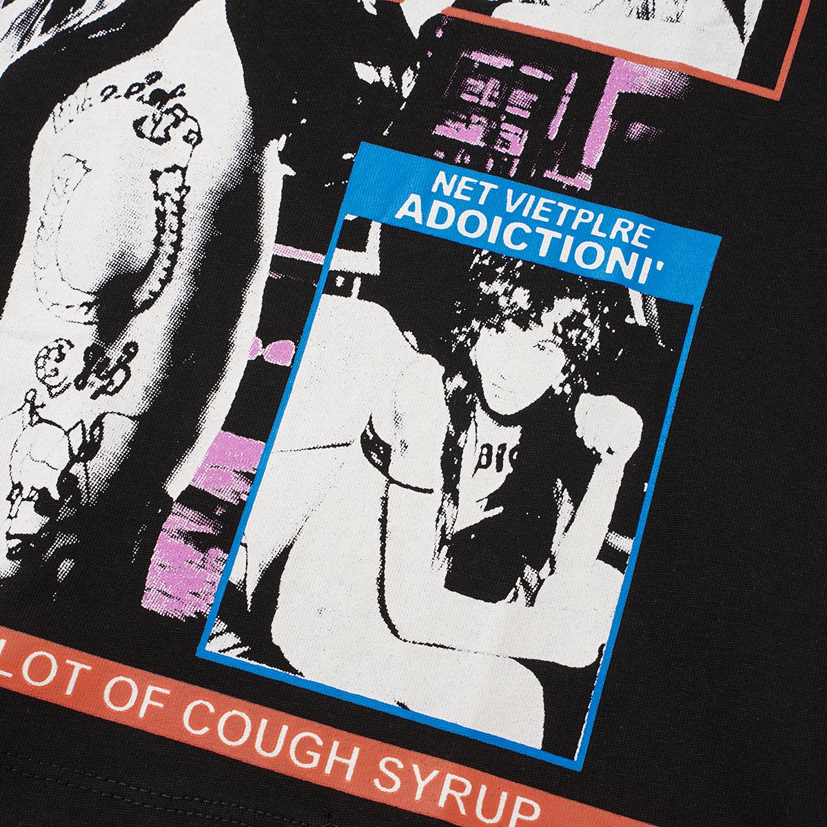 THAT'S A AWFUL LOT OF COUGH SYRUP News Network Graphic T-Shirt ¡ª detail